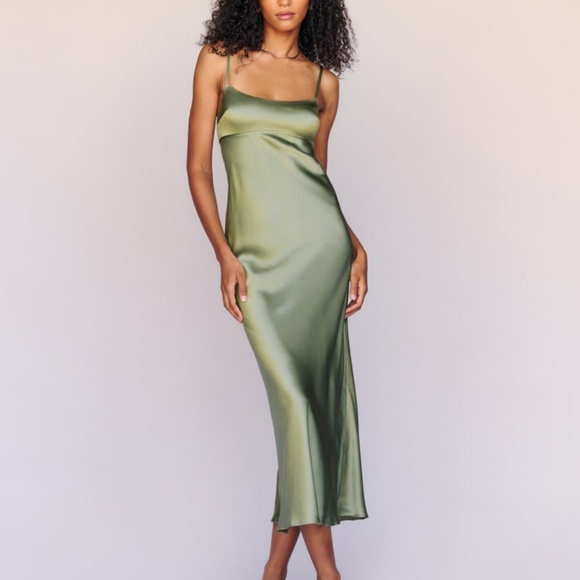 Reformation Kailyn Silk Dress,  Size 10 - Picture 1 of 9